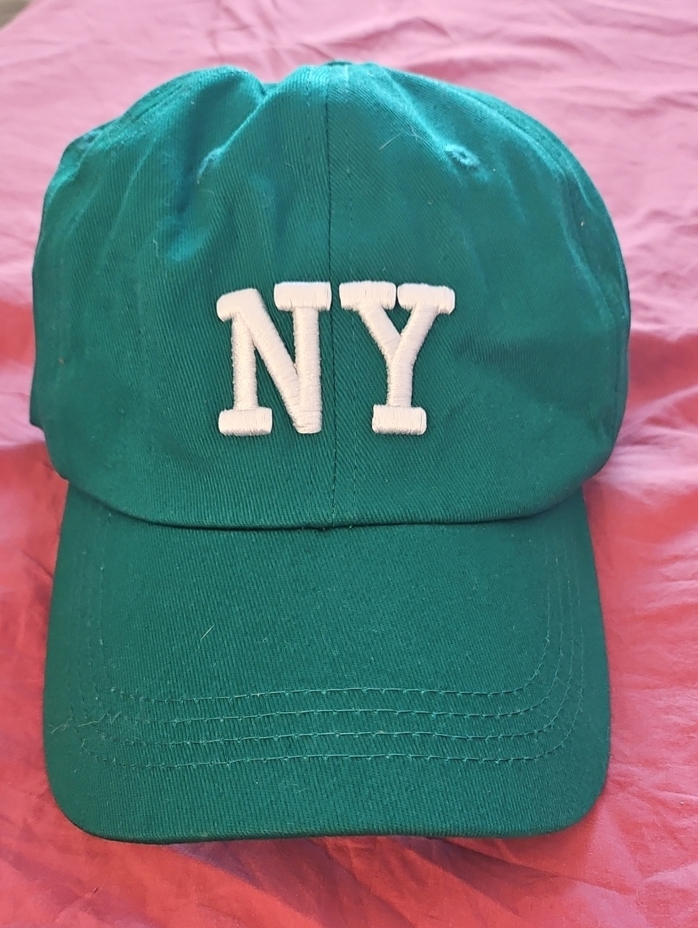 New York 'NY' Green Baseball Cap With White Writing - NWOT